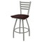 Holland Bar Stool Co 30" Swivel Bar Stool, Nickel Finish, Dark Cherry Maple Seat X410 - alternate 1
